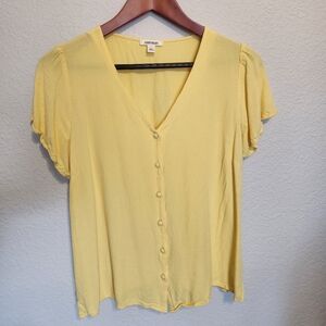 Yellow Casual Blouse